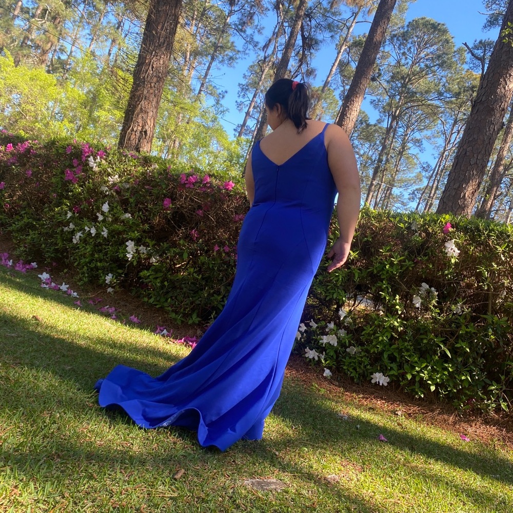 cobalt blue Mac Duggal size 20w - Picture 3 of 4